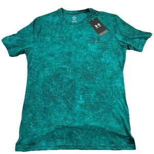 Under Armour Men's Green Rush Vanish Energy Printed SS Crew Neck T-Shirt S